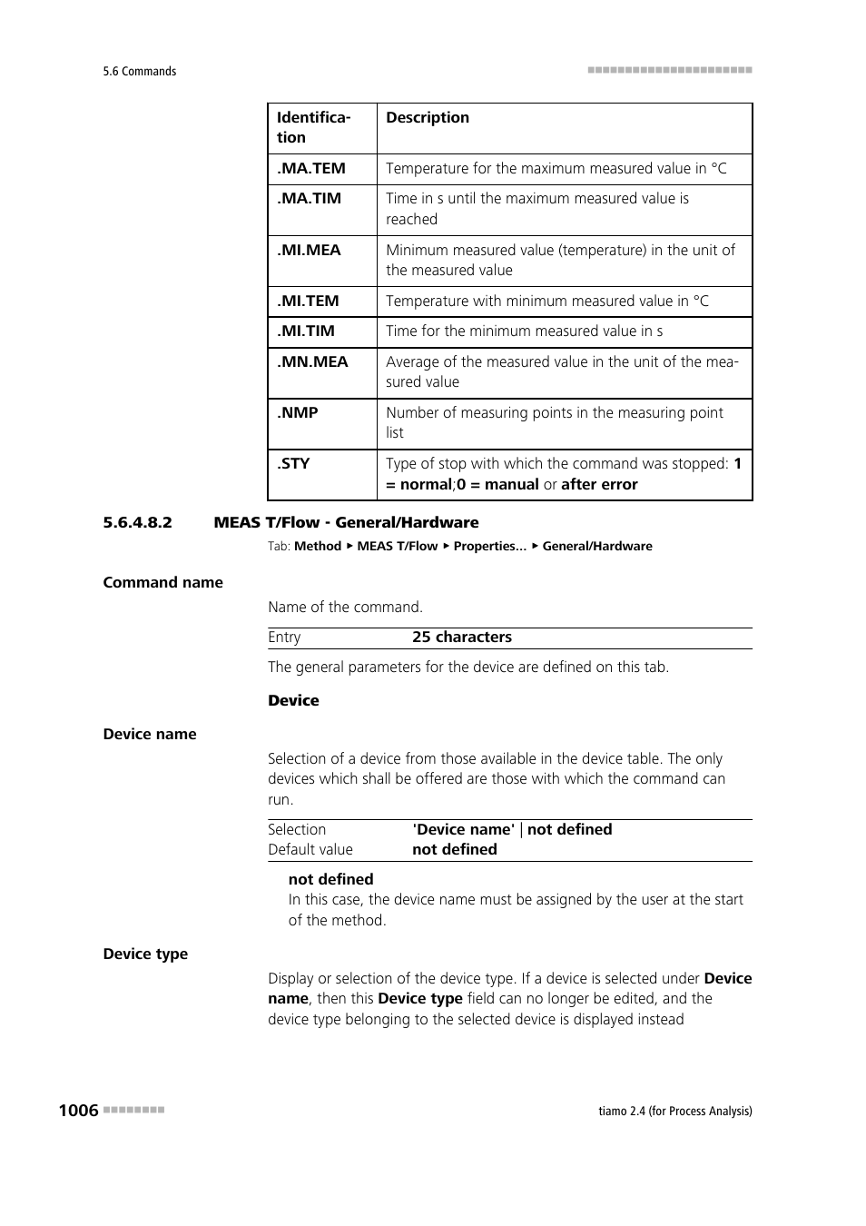 2 meas t/flow - general/hardware, General/hardware | Metrohm tiamo 2.4 (process analysis) User Manual | Page 1022 / 1809