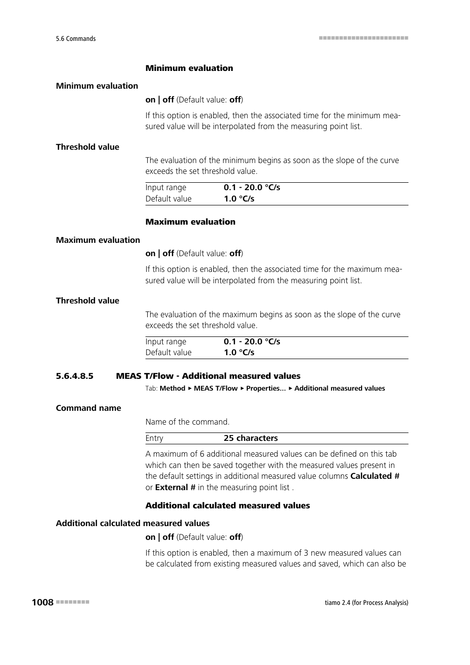 5 meas t/flow - additional measured values, Additional measured values | Metrohm tiamo 2.4 (process analysis) User Manual | Page 1024 / 1809