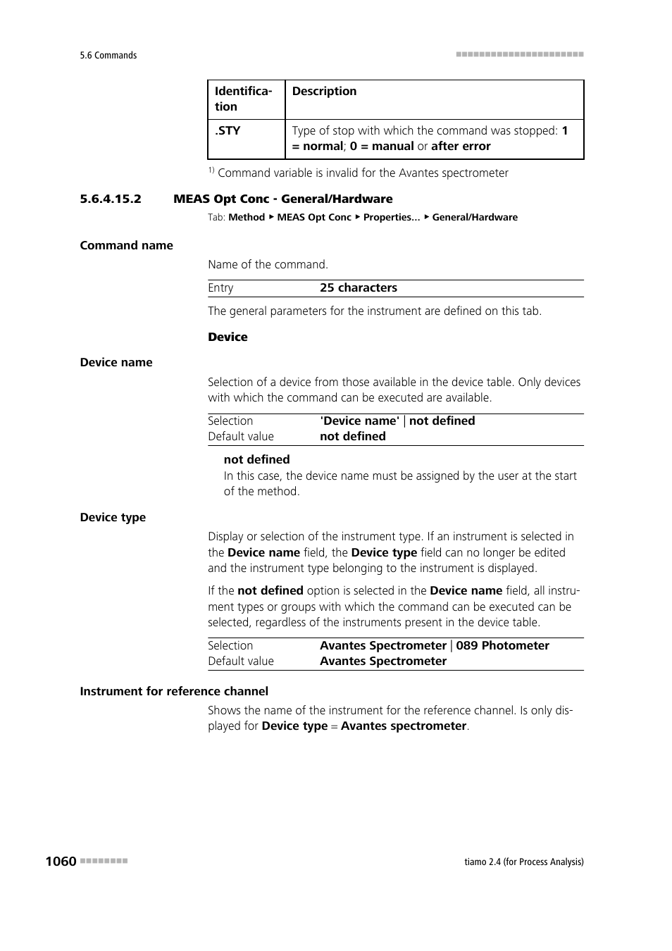2 meas opt conc - general/hardware | Metrohm tiamo 2.4 (process analysis) User Manual | Page 1076 / 1809