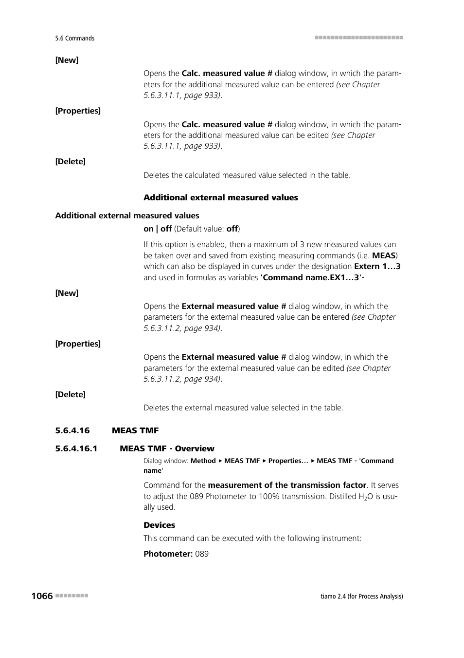 16 meas tmf, 1 meas tmf - overview, Meas tmf | Metrohm tiamo 2.4 (process analysis) User Manual | Page 1082 / 1809