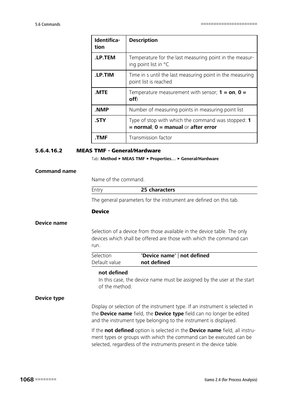 2 meas tmf - general/hardware | Metrohm tiamo 2.4 (process analysis) User Manual | Page 1084 / 1809