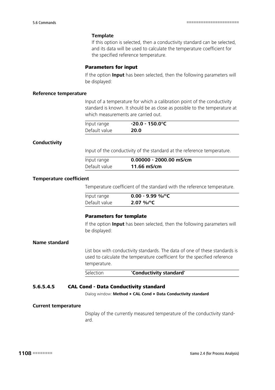 5 cal cond - data conductivity standard | Metrohm tiamo 2.4 (process analysis) User Manual | Page 1124 / 1809
