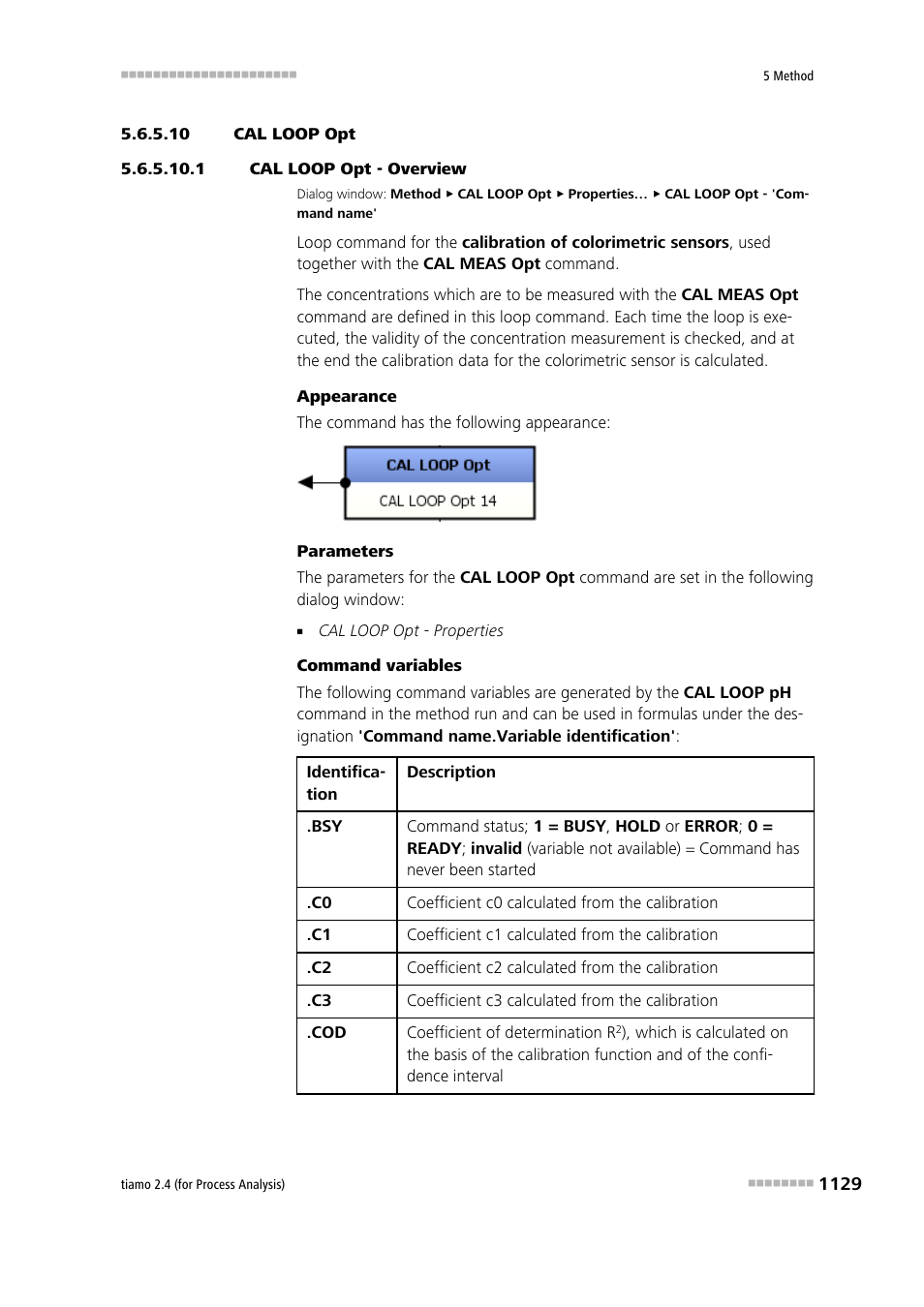 10 cal loop opt, 1 cal loop opt - overview, Cal loop opt | Metrohm tiamo 2.4 (process analysis) User Manual | Page 1145 / 1809