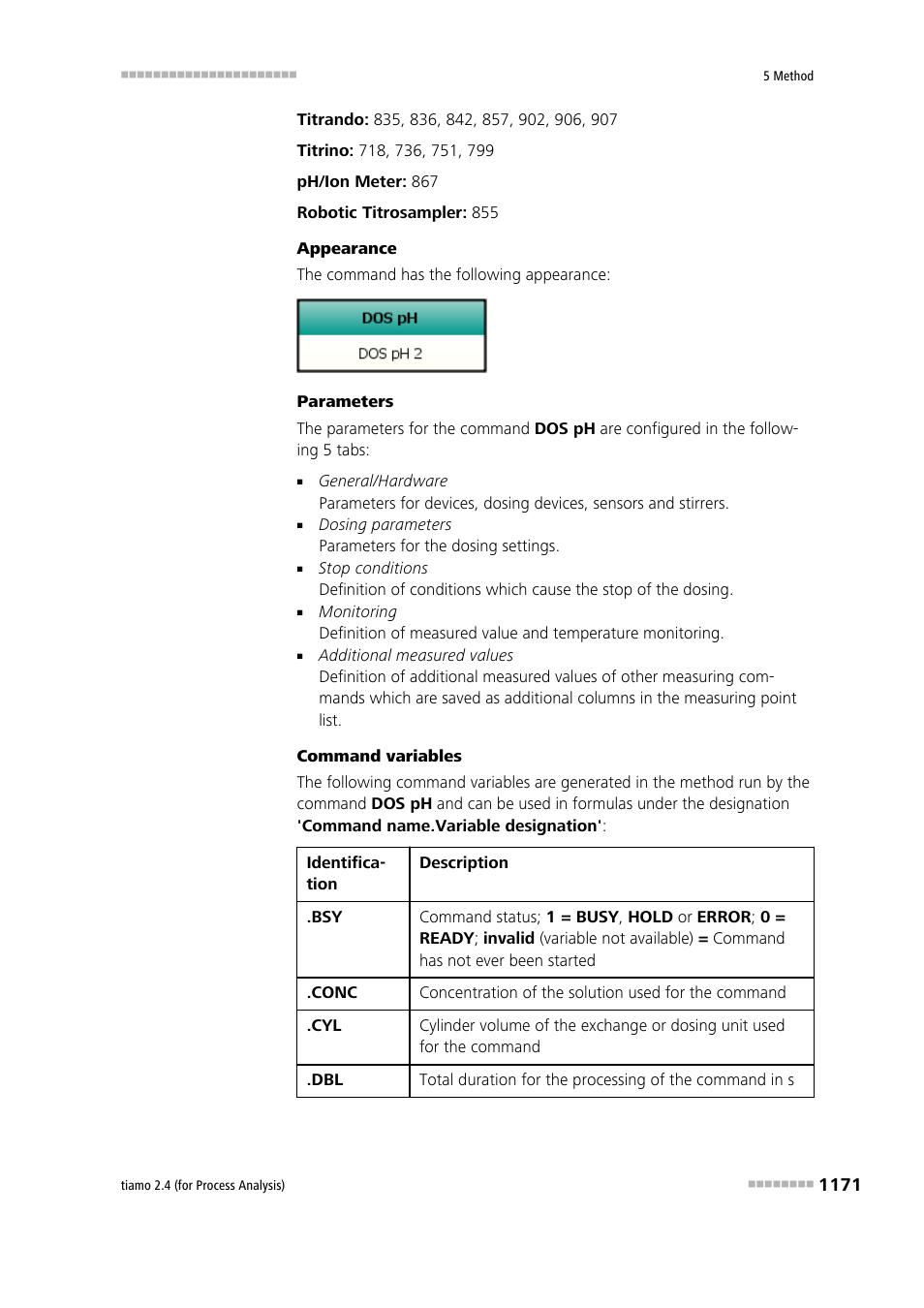 Metrohm tiamo 2.4 (process analysis) User Manual | Page 1187 / 1809