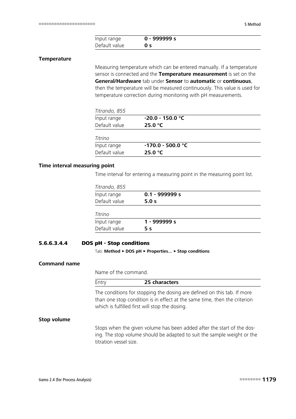 4 dos ph - stop conditions, Stop conditions | Metrohm tiamo 2.4 (process analysis) User Manual | Page 1195 / 1809