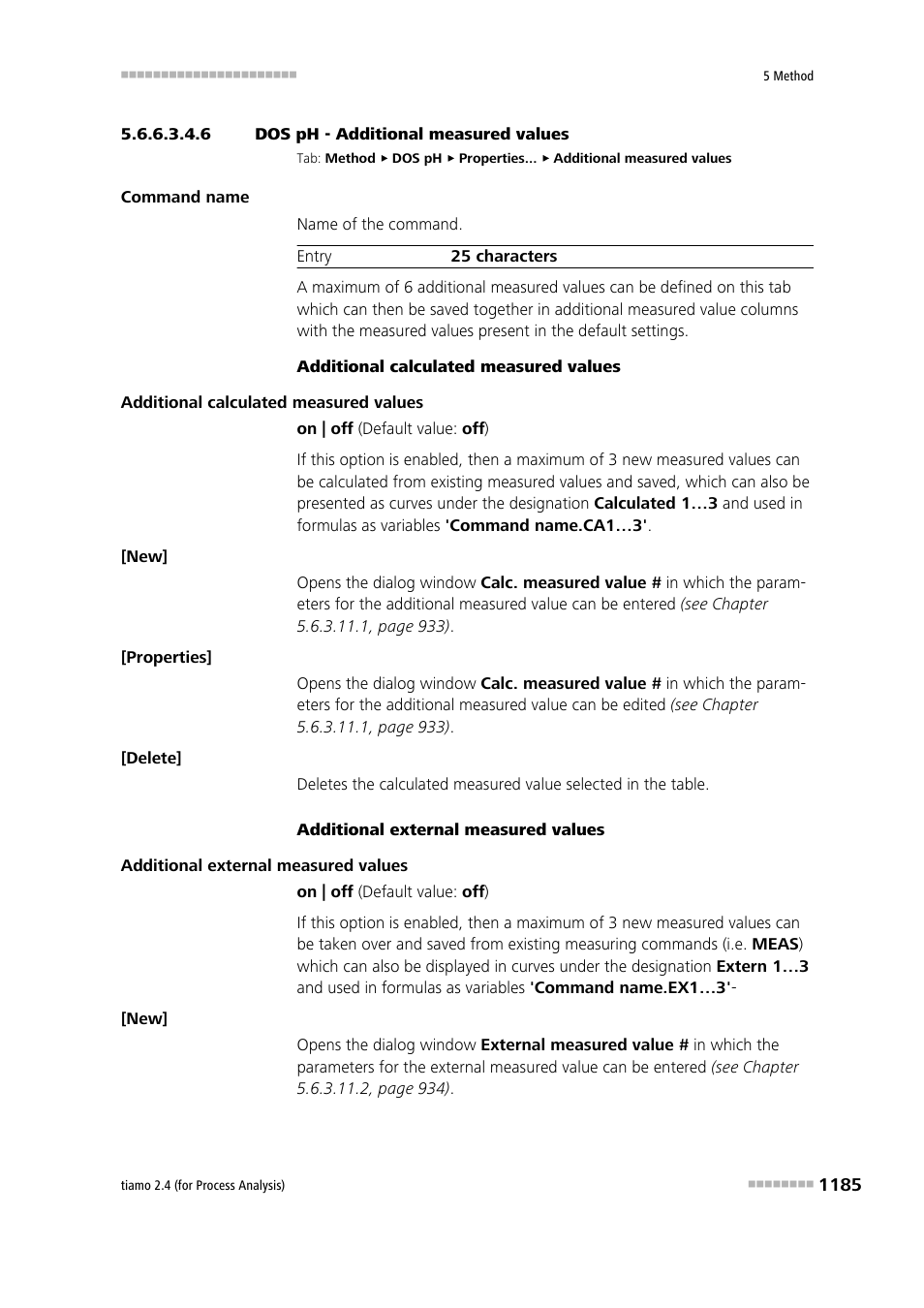 6 dos ph - additional measured values, Additional measured values | Metrohm tiamo 2.4 (process analysis) User Manual | Page 1201 / 1809
