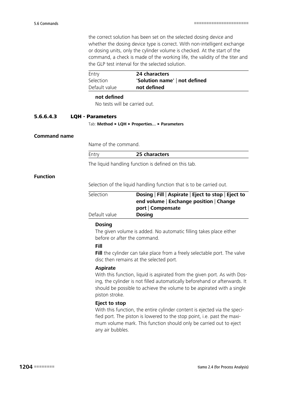 3 lqh - parameters | Metrohm tiamo 2.4 (process analysis) User Manual | Page 1220 / 1809