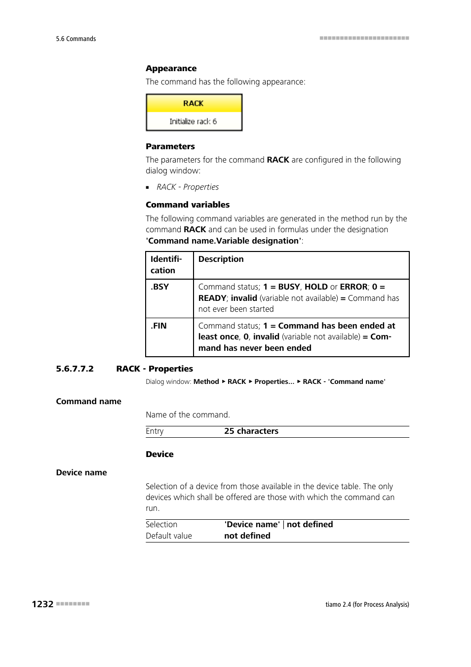 2 rack - properties | Metrohm tiamo 2.4 (process analysis) User Manual | Page 1248 / 1809