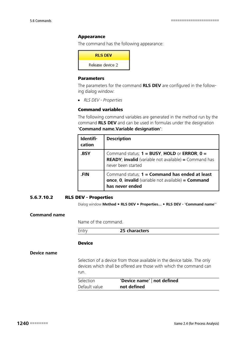 2 rls dev - properties | Metrohm tiamo 2.4 (process analysis) User Manual | Page 1256 / 1809