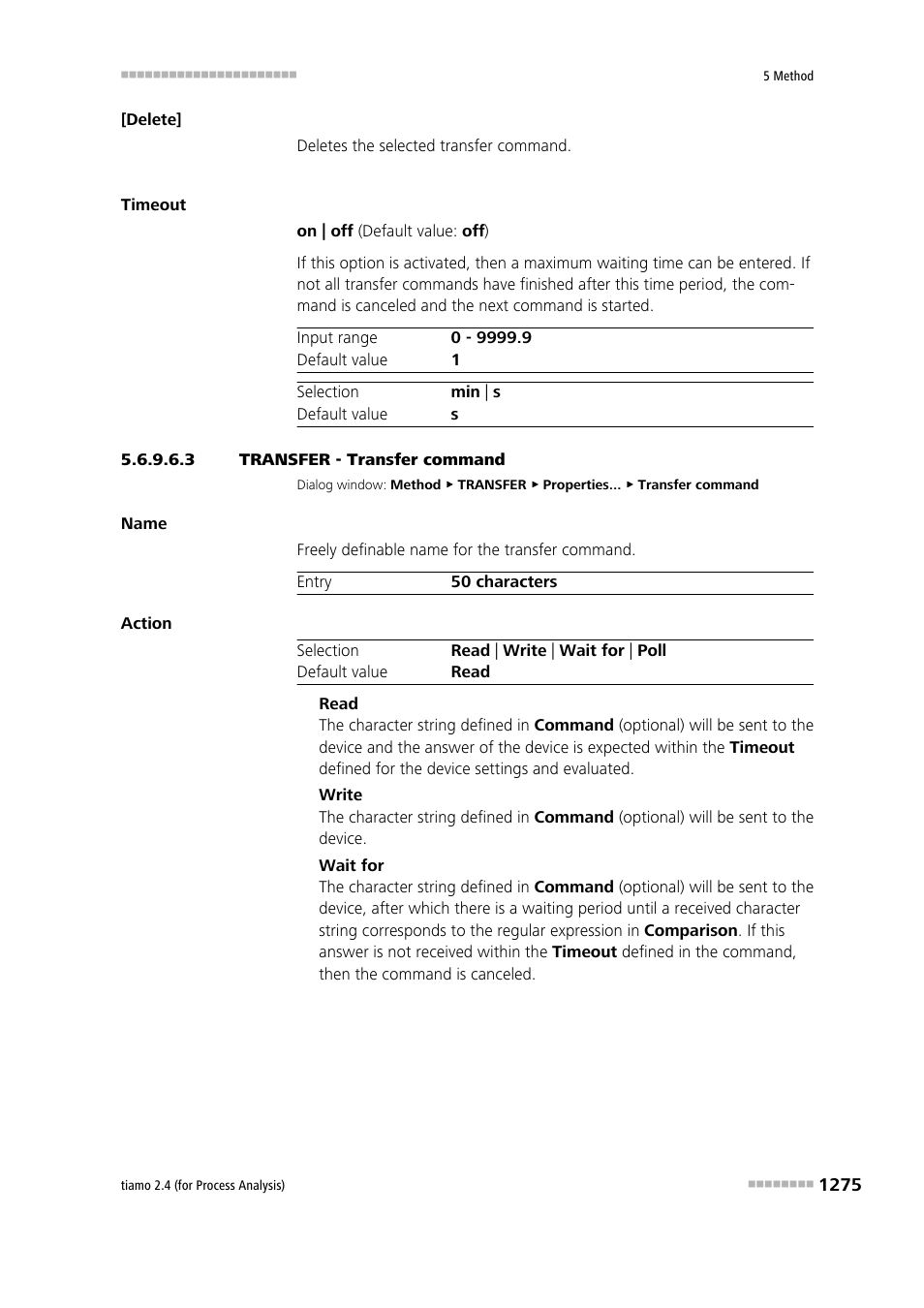 3 transfer - transfer command | Metrohm tiamo 2.4 (process analysis) User Manual | Page 1291 / 1809