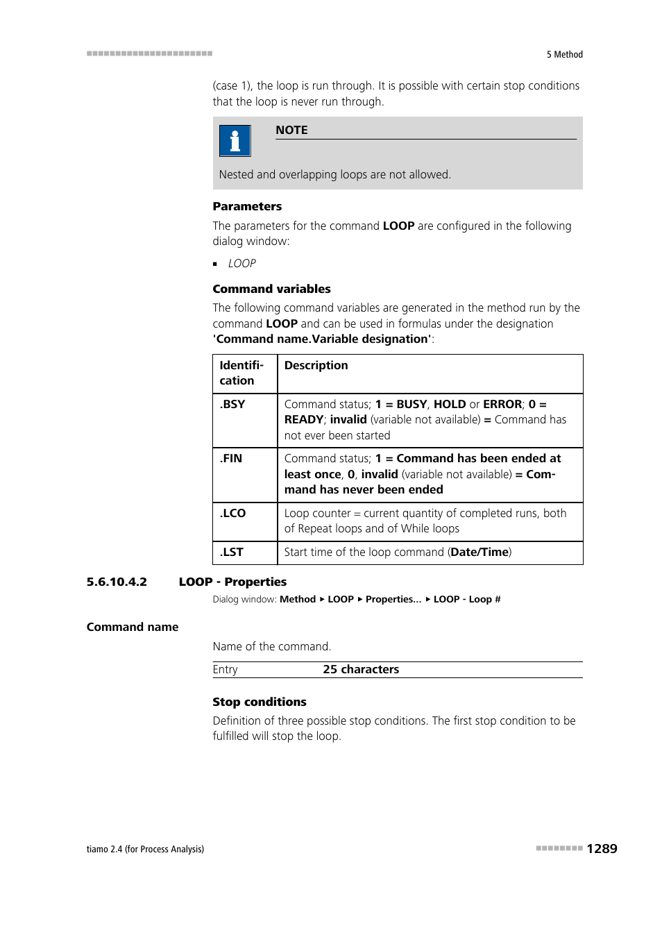 2 loop - properties | Metrohm tiamo 2.4 (process analysis) User Manual | Page 1305 / 1809
