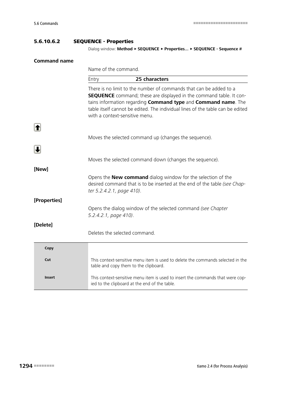 2 sequence - properties | Metrohm tiamo 2.4 (process analysis) User Manual | Page 1310 / 1809