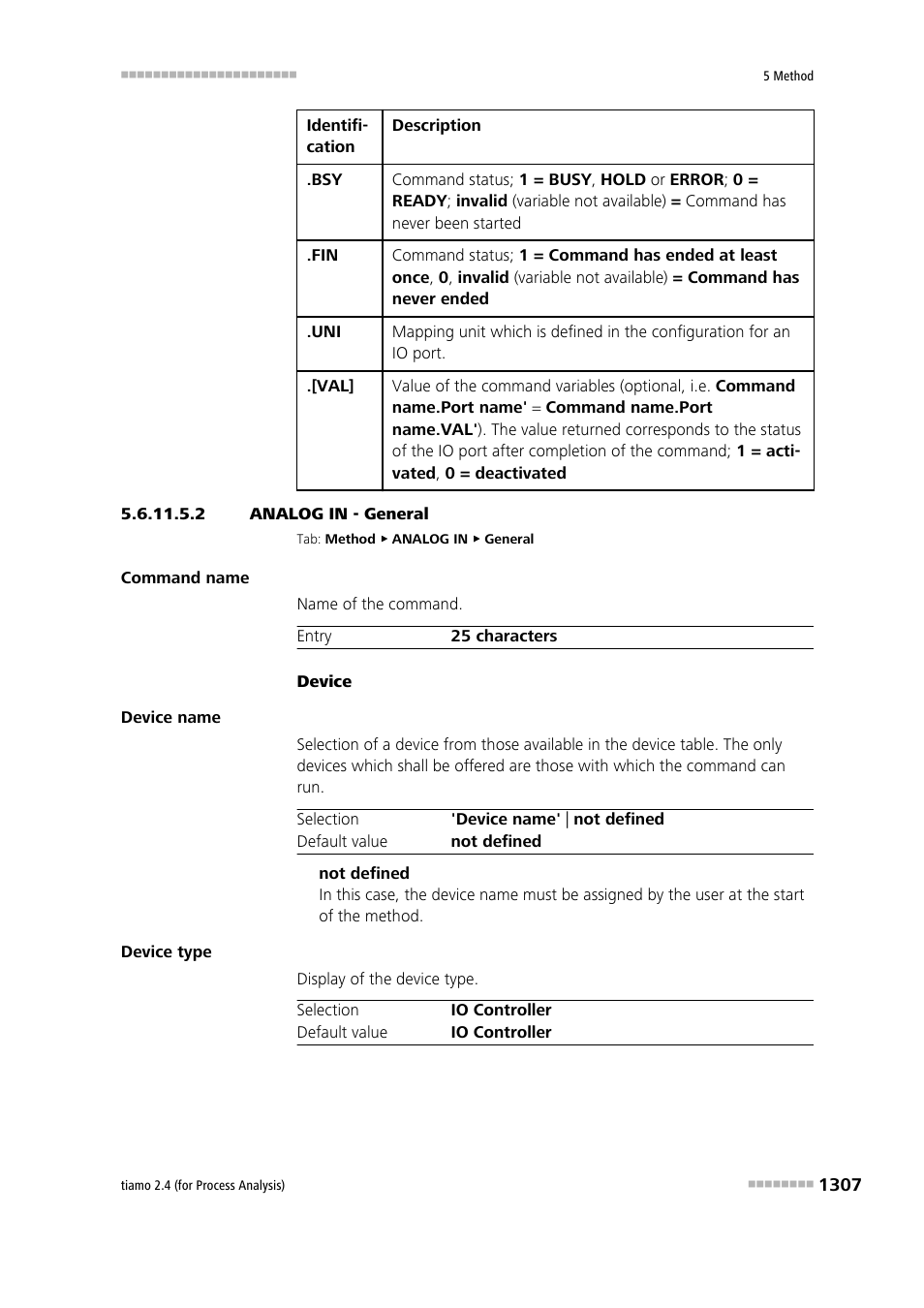 2 analog in - general | Metrohm tiamo 2.4 (process analysis) User Manual | Page 1323 / 1809