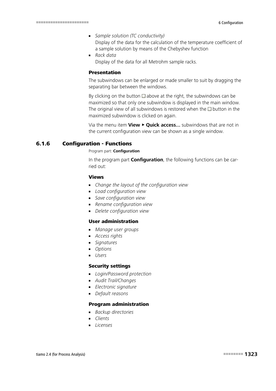 6 configuration - functions, Configuration - functions 3 | Metrohm tiamo 2.4 (process analysis) User Manual | Page 1339 / 1809