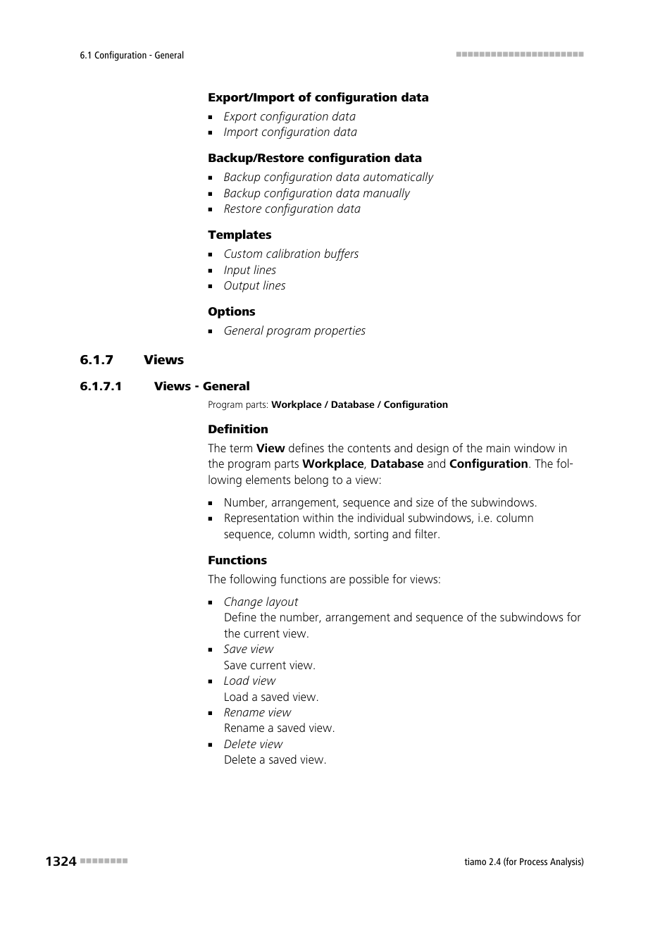 7 views, 1 views - general, Views 4 | Metrohm tiamo 2.4 (process analysis) User Manual | Page 1340 / 1809