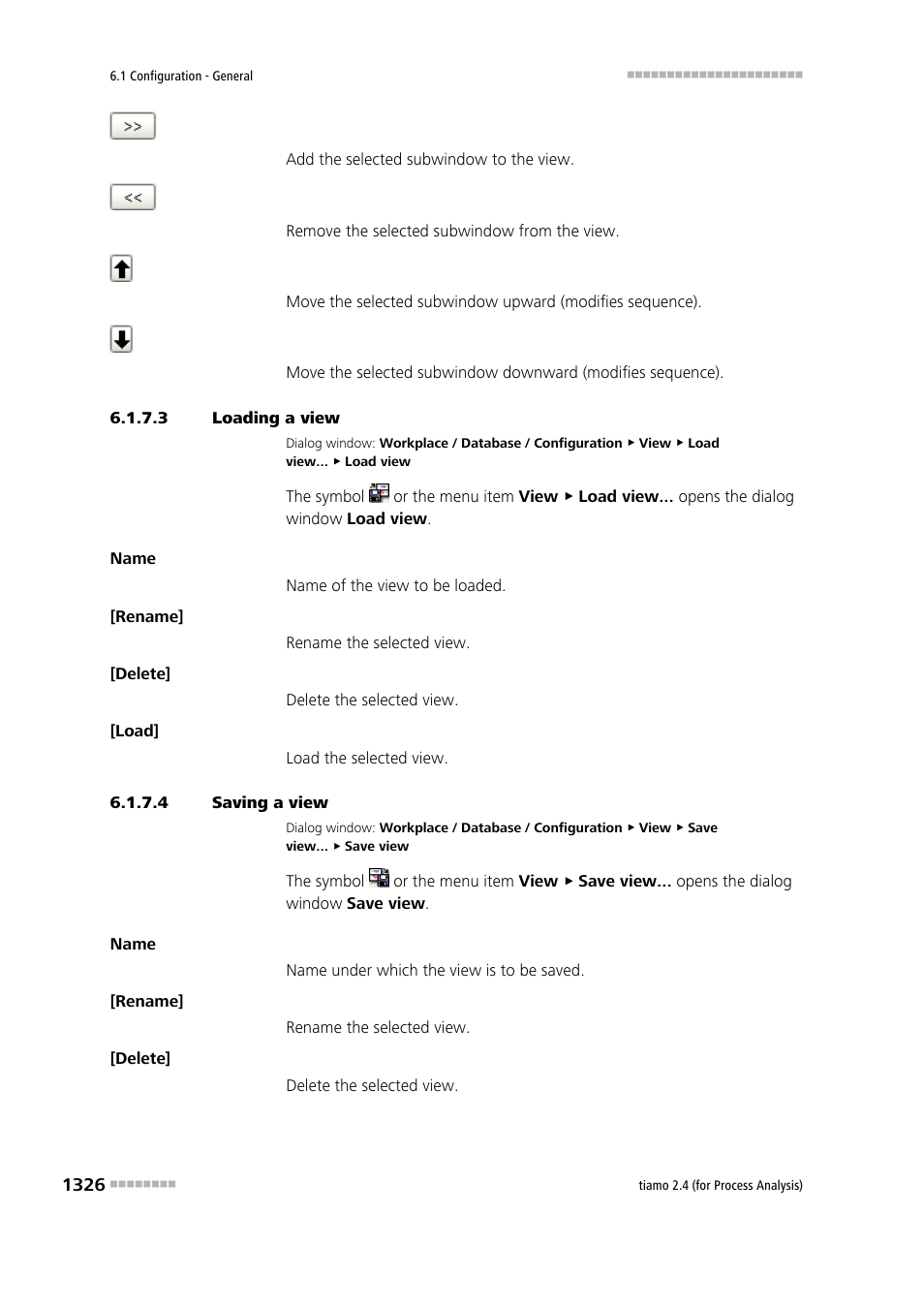 3 loading a view, 4 saving a view | Metrohm tiamo 2.4 (process analysis) User Manual | Page 1342 / 1809