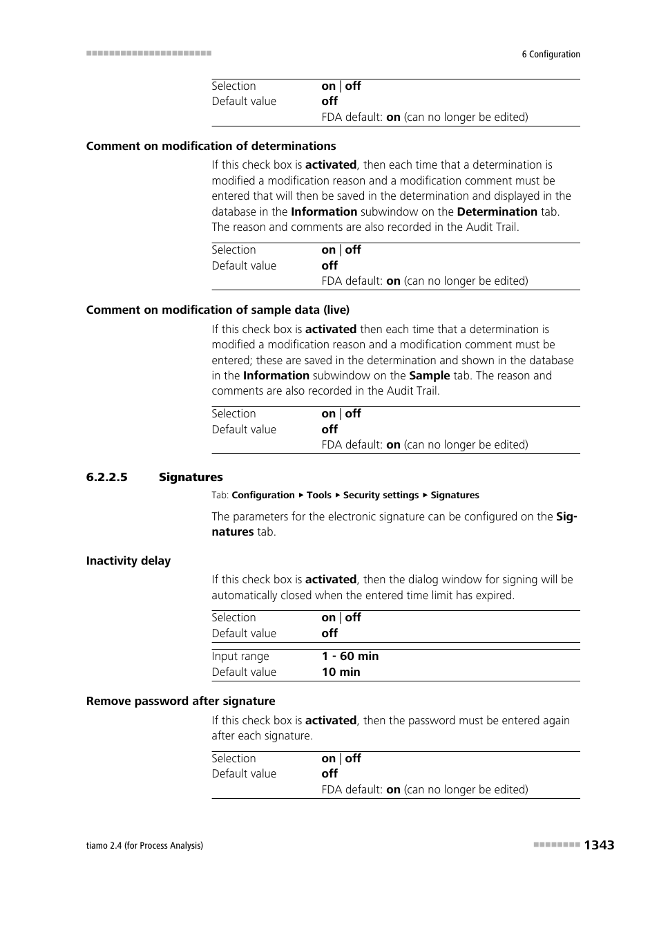 5 signatures, Electronic signature, Signatures | Metrohm tiamo 2.4 (process analysis) User Manual | Page 1359 / 1809