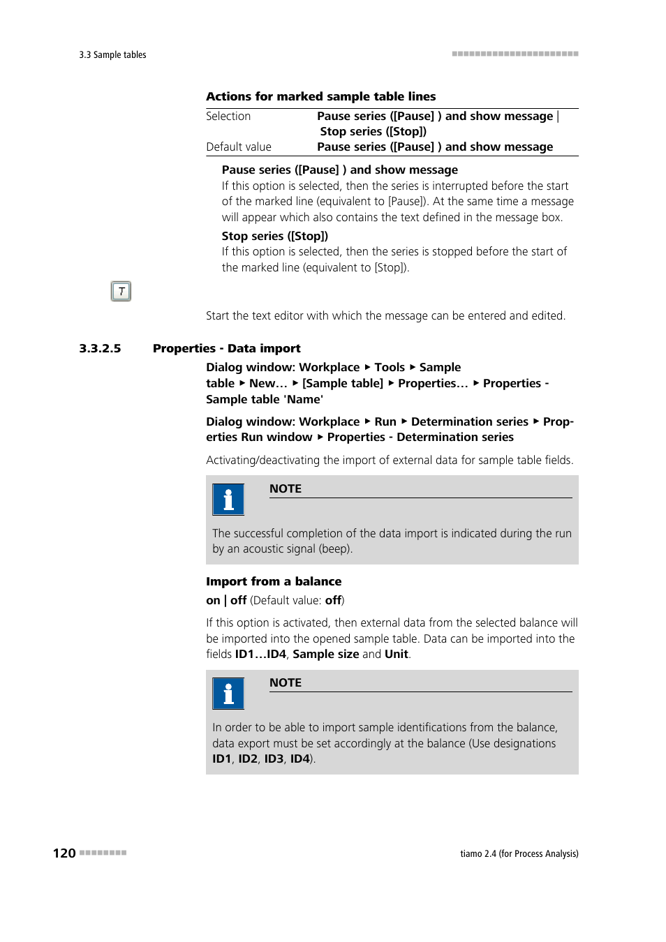 5 properties - data import, Properties - data import | Metrohm tiamo 2.4 (process analysis) User Manual | Page 136 / 1809