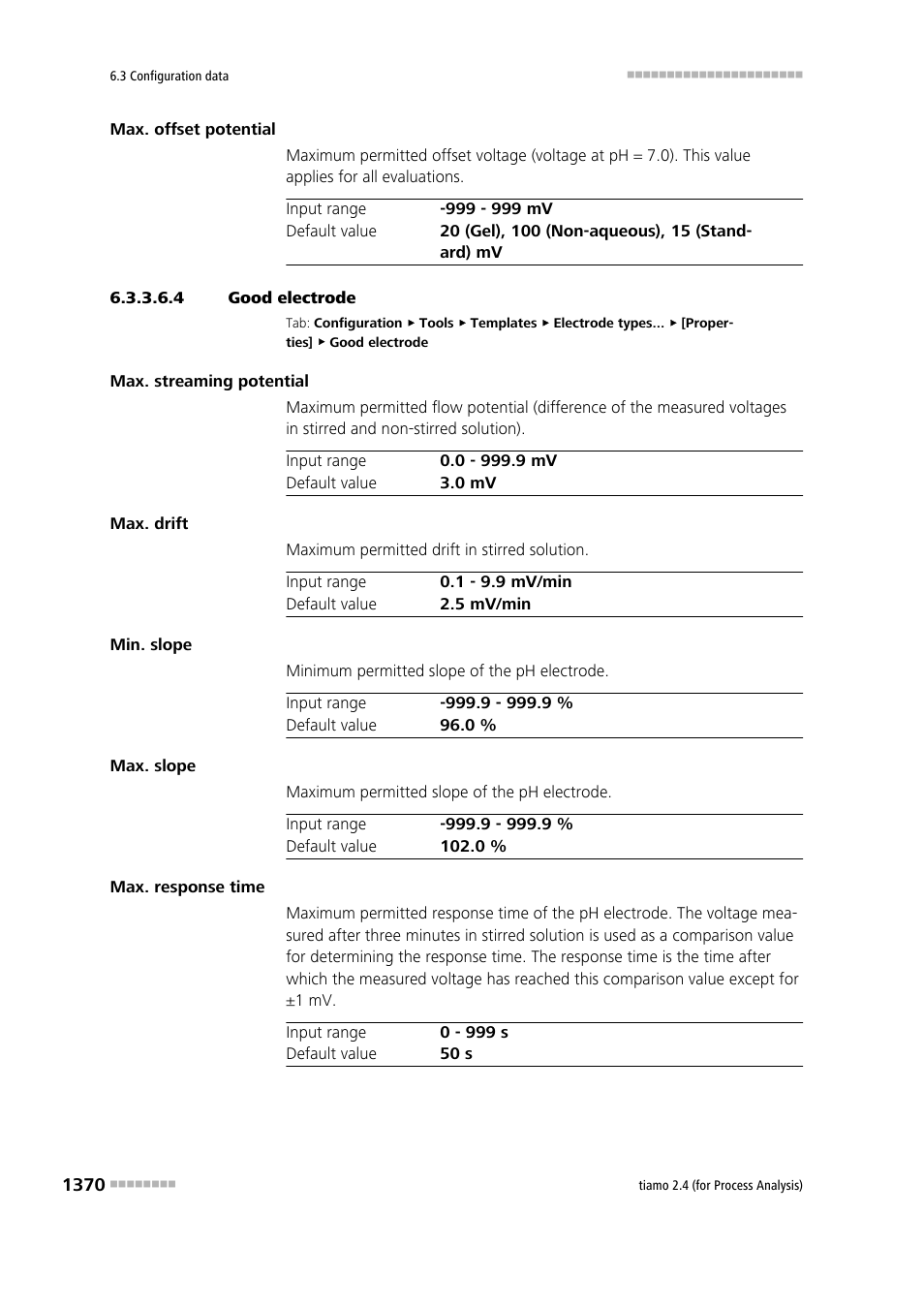4 good electrode | Metrohm tiamo 2.4 (process analysis) User Manual | Page 1386 / 1809