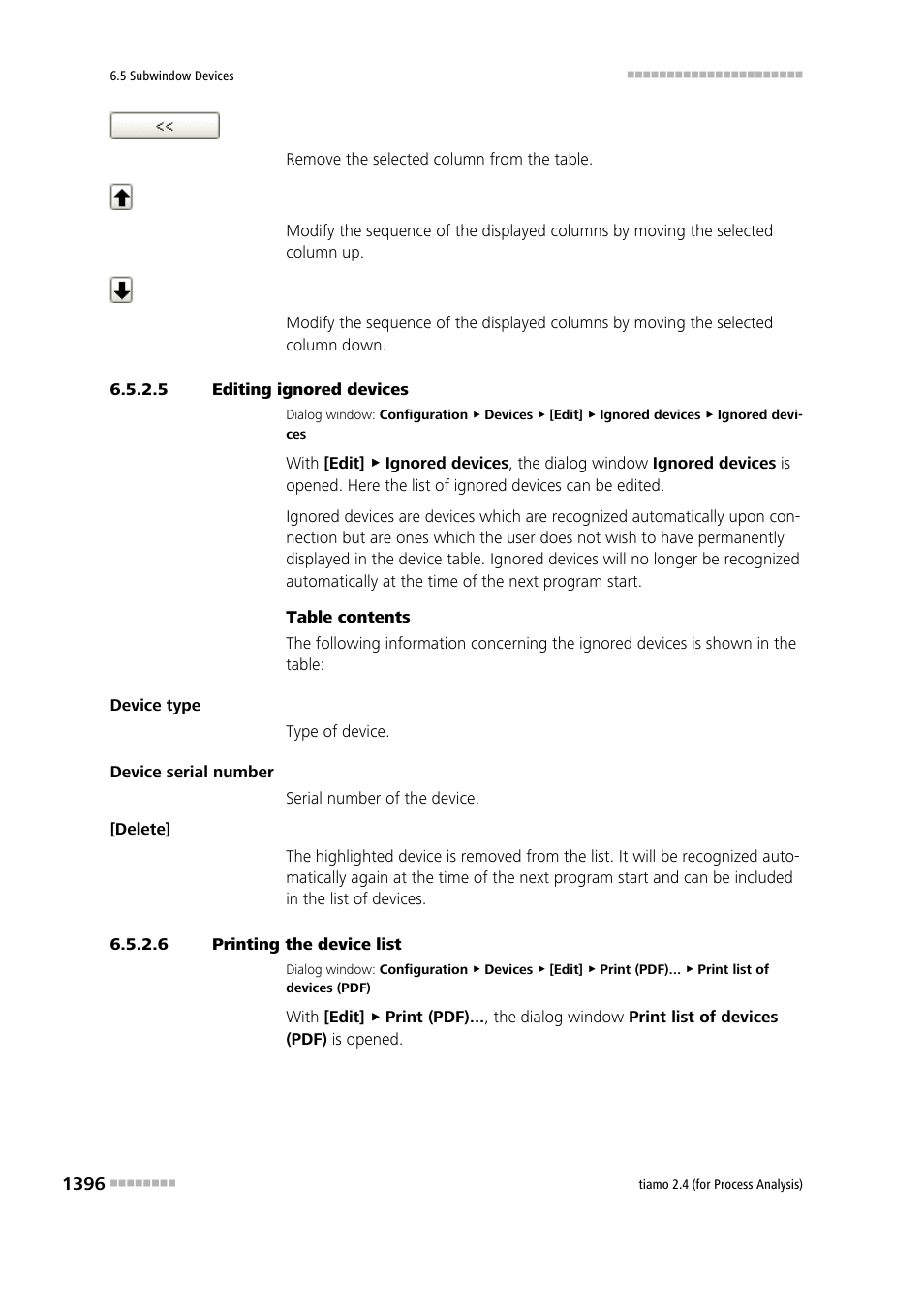 5 editing ignored devices, 6 printing the device list | Metrohm tiamo 2.4 (process analysis) User Manual | Page 1412 / 1809
