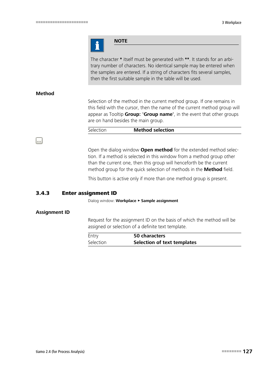 3 enter assignment id, Enter assignment id | Metrohm tiamo 2.4 (process analysis) User Manual | Page 143 / 1809