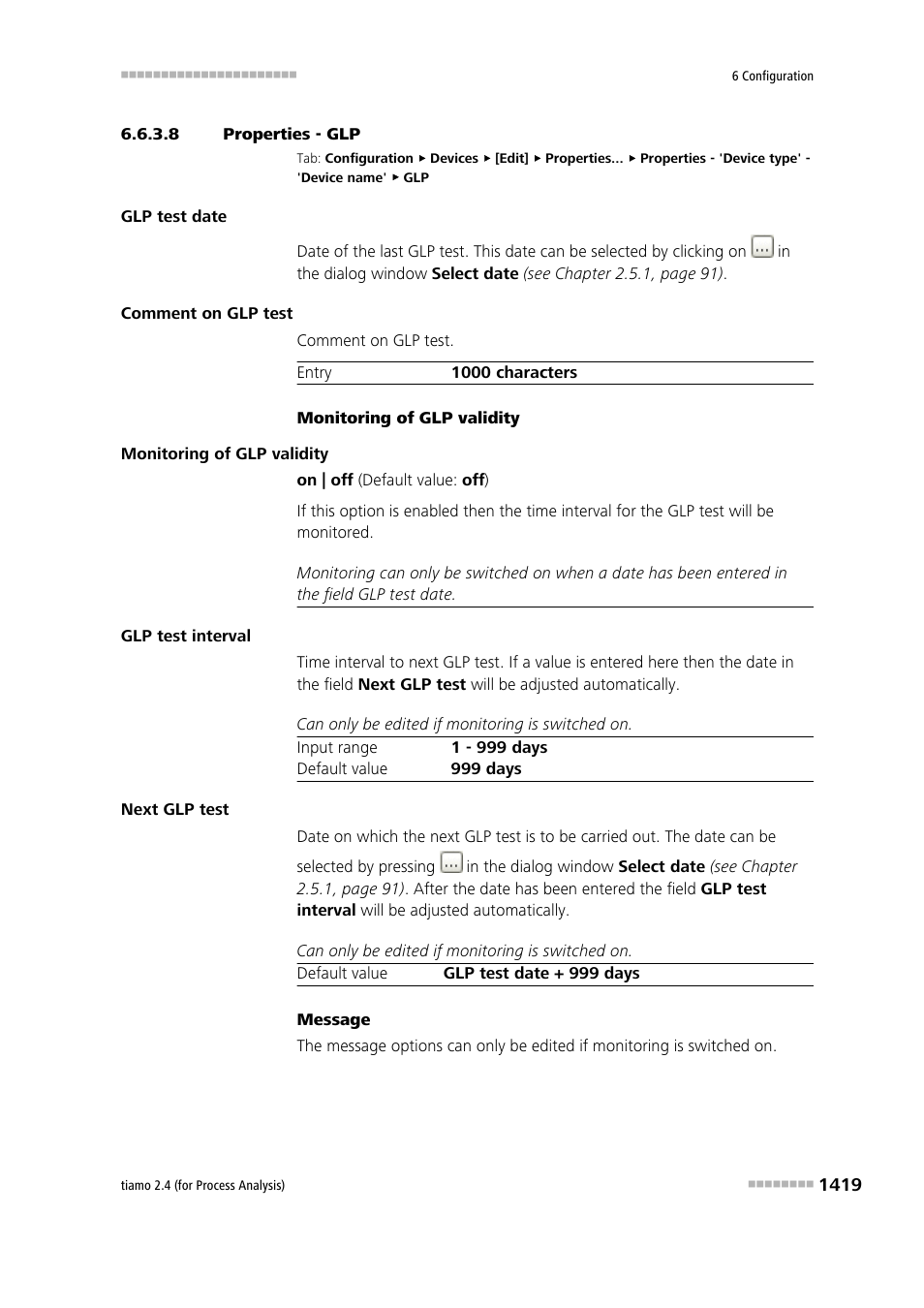 8 properties - glp | Metrohm tiamo 2.4 (process analysis) User Manual | Page 1435 / 1809