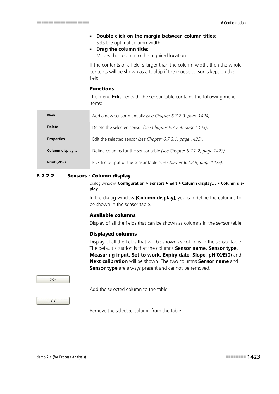 2 sensors - column display | Metrohm tiamo 2.4 (process analysis) User Manual | Page 1439 / 1809