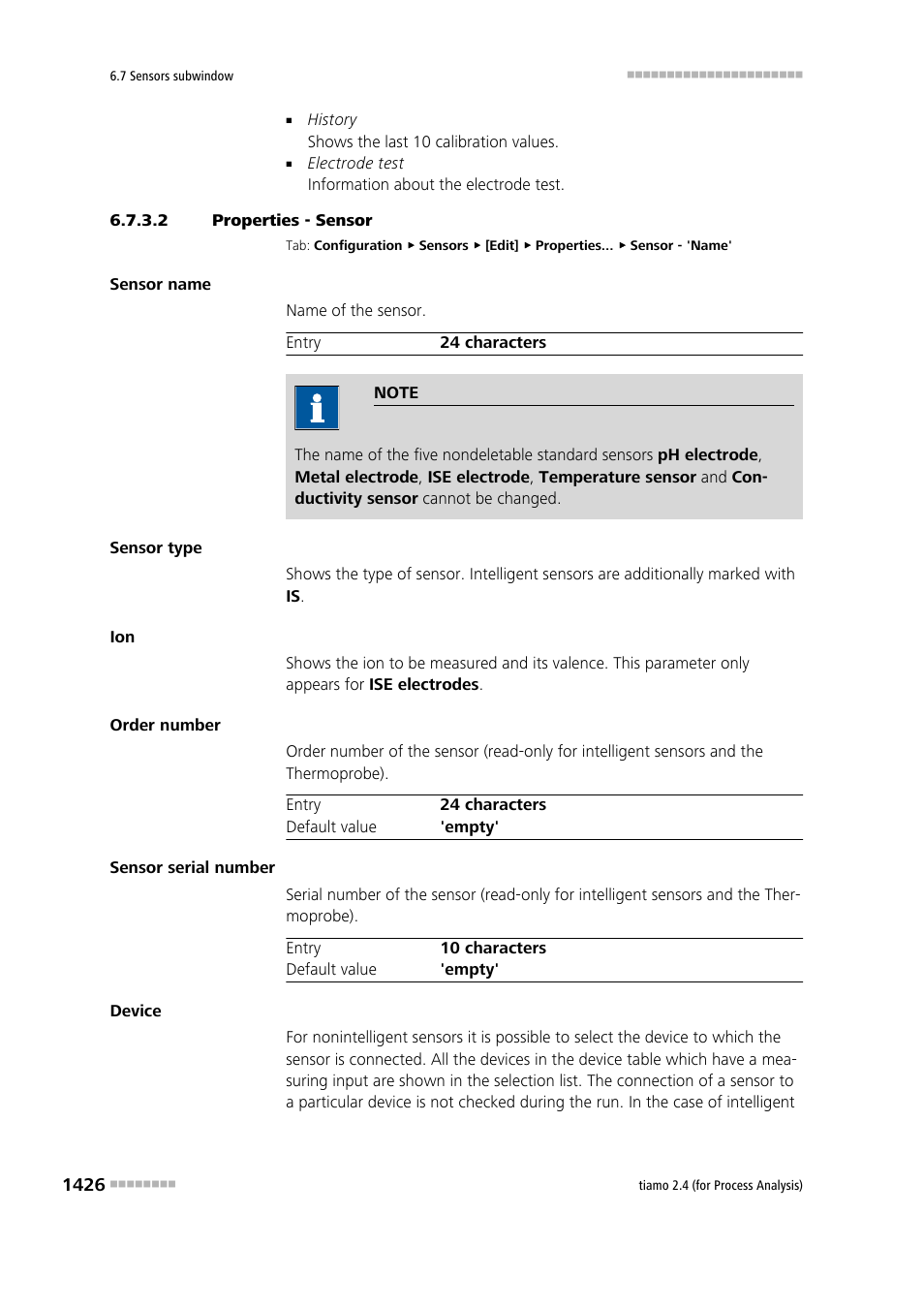 2 properties - sensor | Metrohm tiamo 2.4 (process analysis) User Manual | Page 1442 / 1809