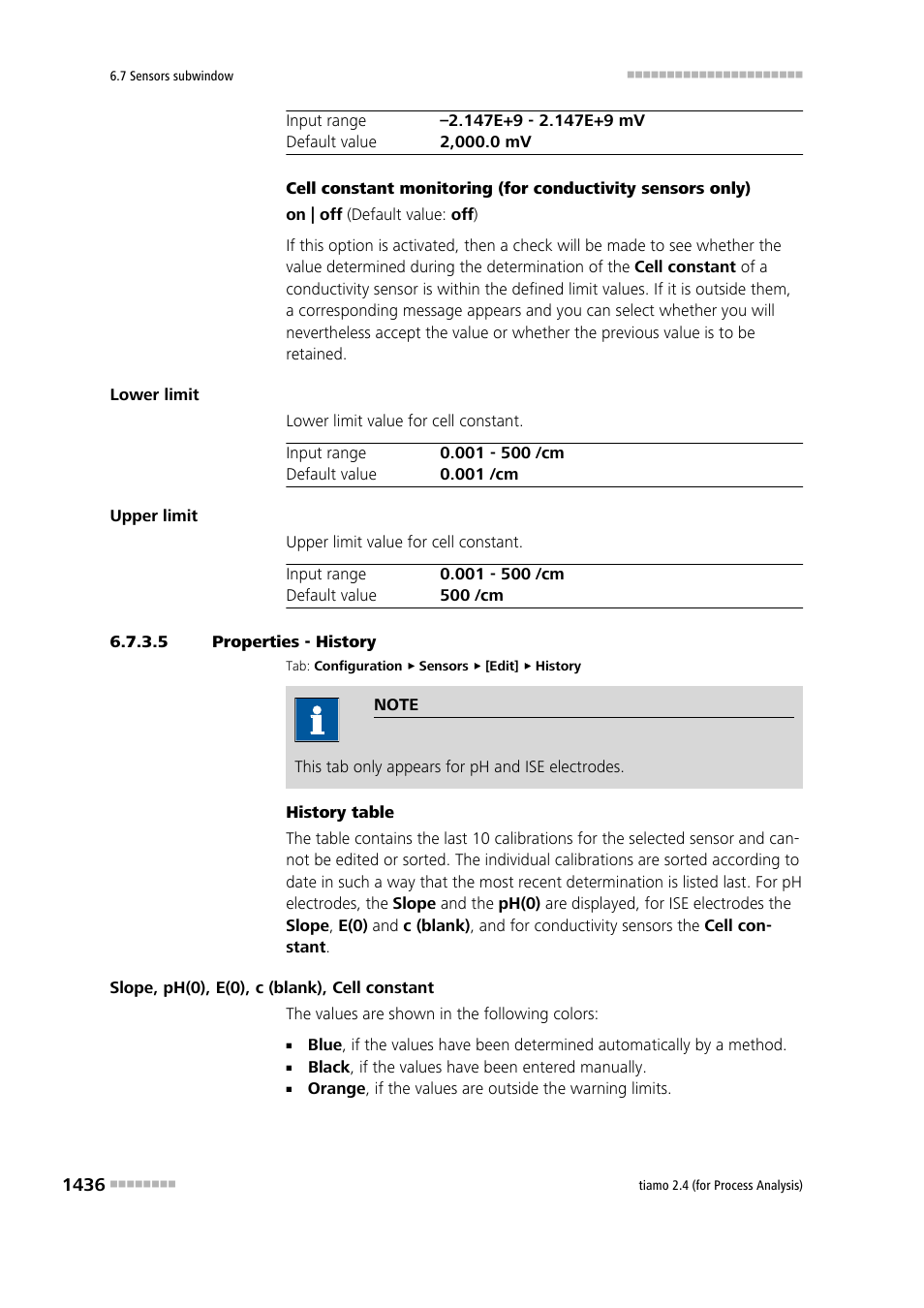 5 properties - history | Metrohm tiamo 2.4 (process analysis) User Manual | Page 1452 / 1809