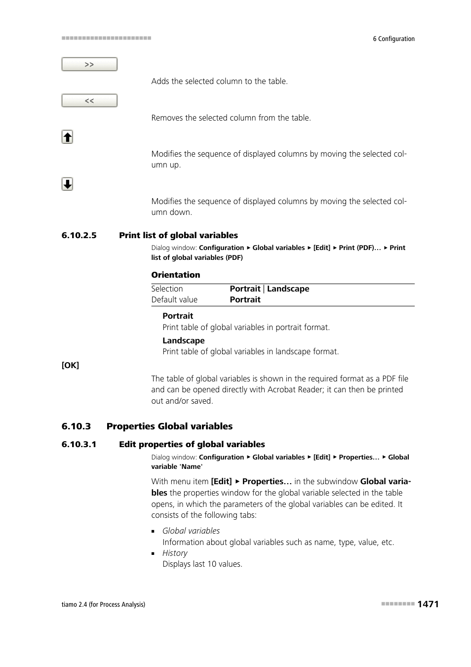 5 print list of global variables, 3 properties global variables, 1 edit properties of global variables | Properties global variables 1 | Metrohm tiamo 2.4 (process analysis) User Manual | Page 1487 / 1809