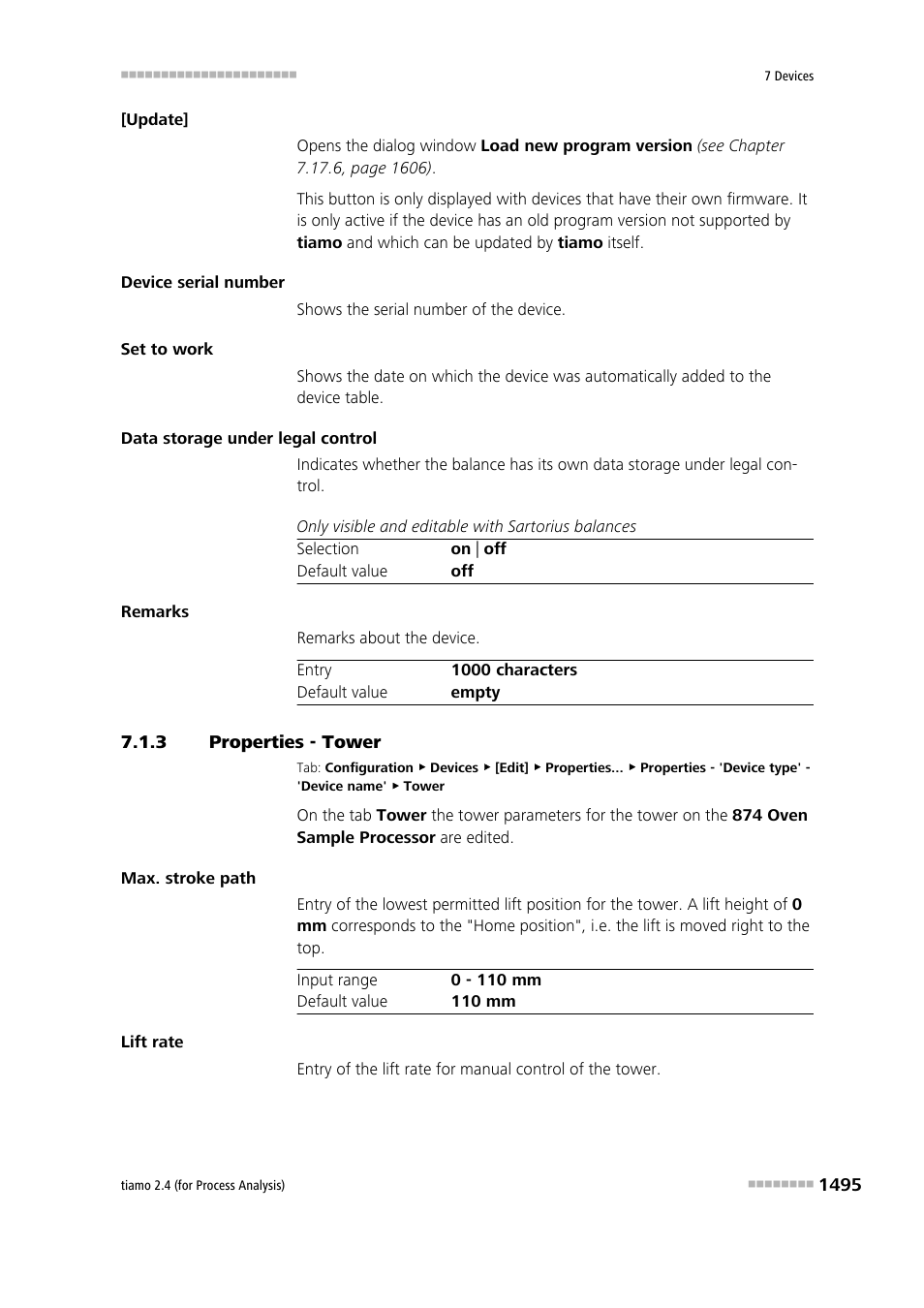 3 properties - tower, Properties - tower 5 | Metrohm tiamo 2.4 (process analysis) User Manual | Page 1511 / 1809