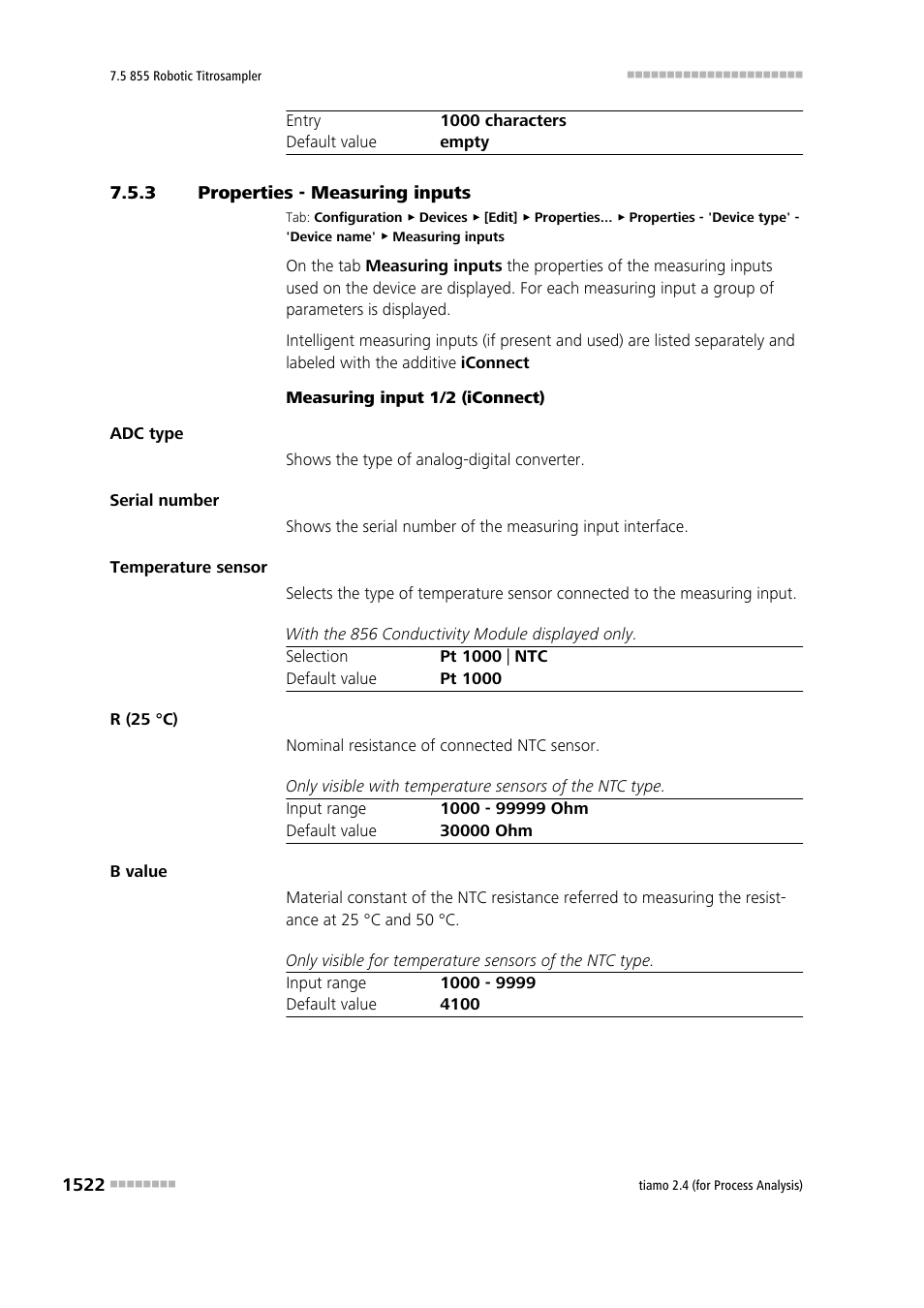 3 properties - measuring inputs, Properties - measuring inputs 2 | Metrohm tiamo 2.4 (process analysis) User Manual | Page 1538 / 1809