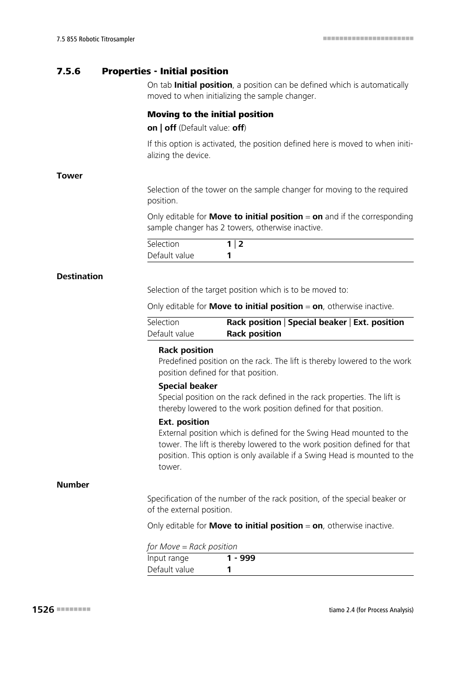 6 properties - initial position, Properties - initial position 6 | Metrohm tiamo 2.4 (process analysis) User Manual | Page 1542 / 1809