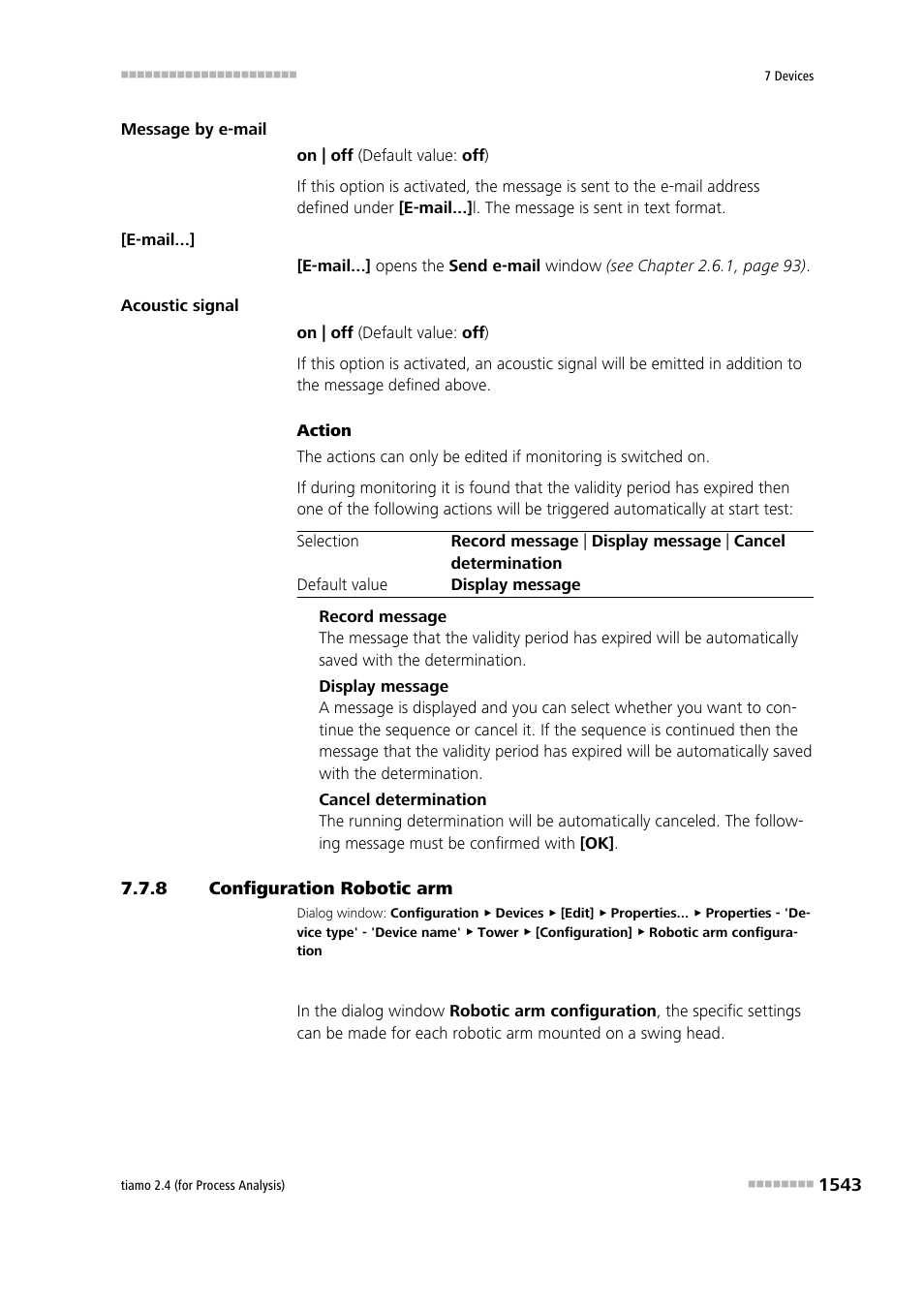 8 configuration robotic arm, Configuration robotic arm 3 | Metrohm tiamo 2.4 (process analysis) User Manual | Page 1559 / 1809