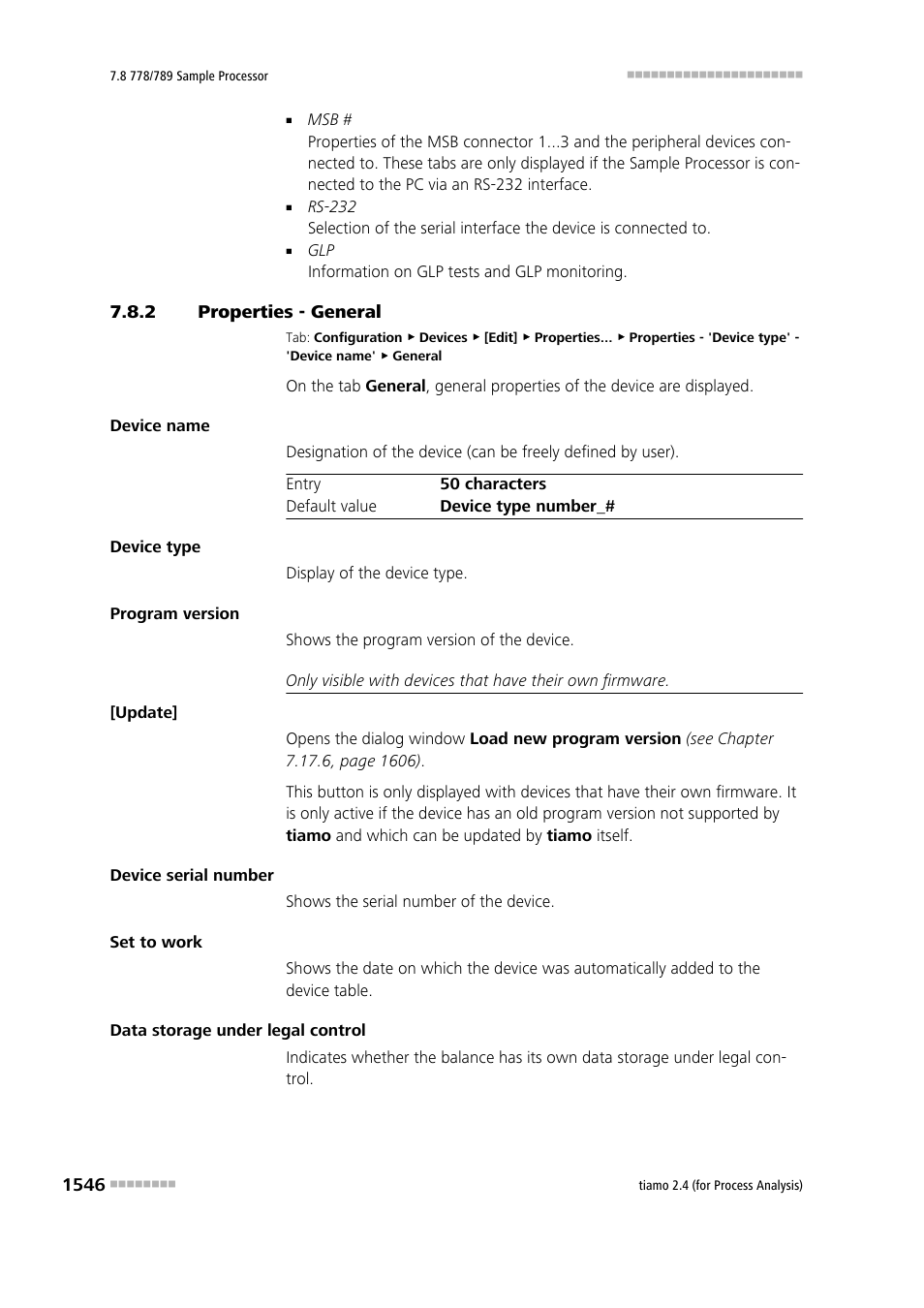 2 properties - general, Properties - general 6 | Metrohm tiamo 2.4 (process analysis) User Manual | Page 1562 / 1809