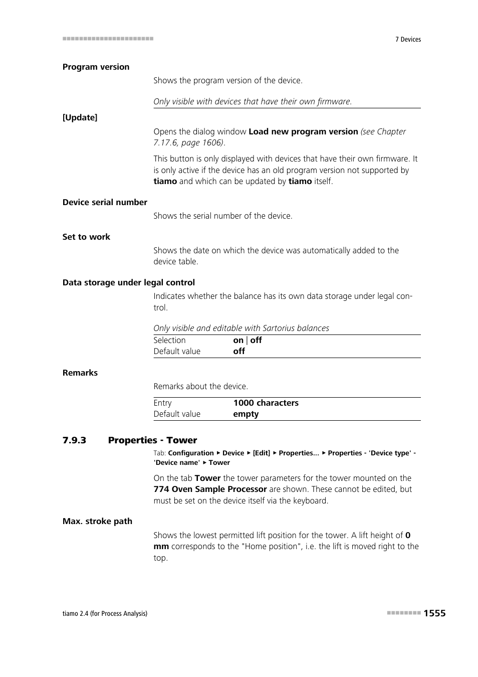 3 properties - tower, Properties - tower 5 | Metrohm tiamo 2.4 (process analysis) User Manual | Page 1571 / 1809