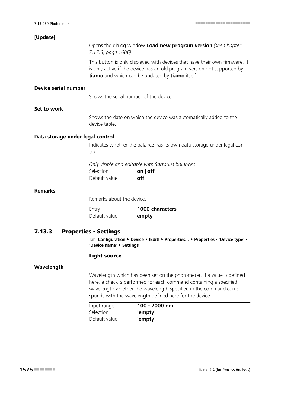 3 properties - settings, Properties - settings 6, Settings | Metrohm tiamo 2.4 (process analysis) User Manual | Page 1592 / 1809