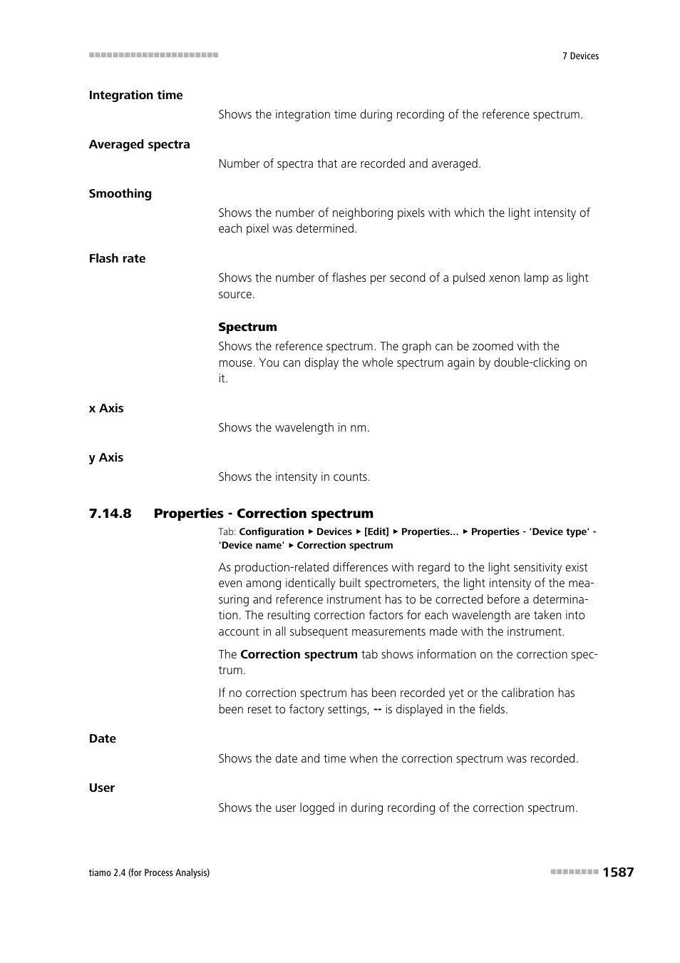 8 properties - correction spectrum, Properties - correction spectrum 7, Correction spectrum | Metrohm tiamo 2.4 (process analysis) User Manual | Page 1603 / 1809