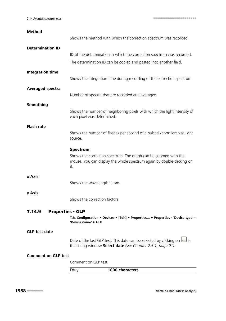 9 properties - glp, Properties - glp 8 | Metrohm tiamo 2.4 (process analysis) User Manual | Page 1604 / 1809