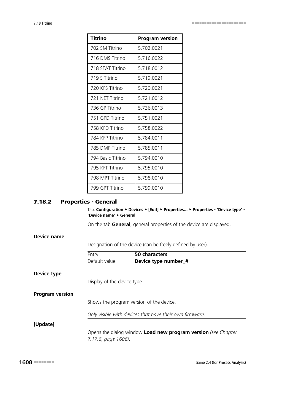 2 properties - general, Properties - general 8 | Metrohm tiamo 2.4 (process analysis) User Manual | Page 1624 / 1809