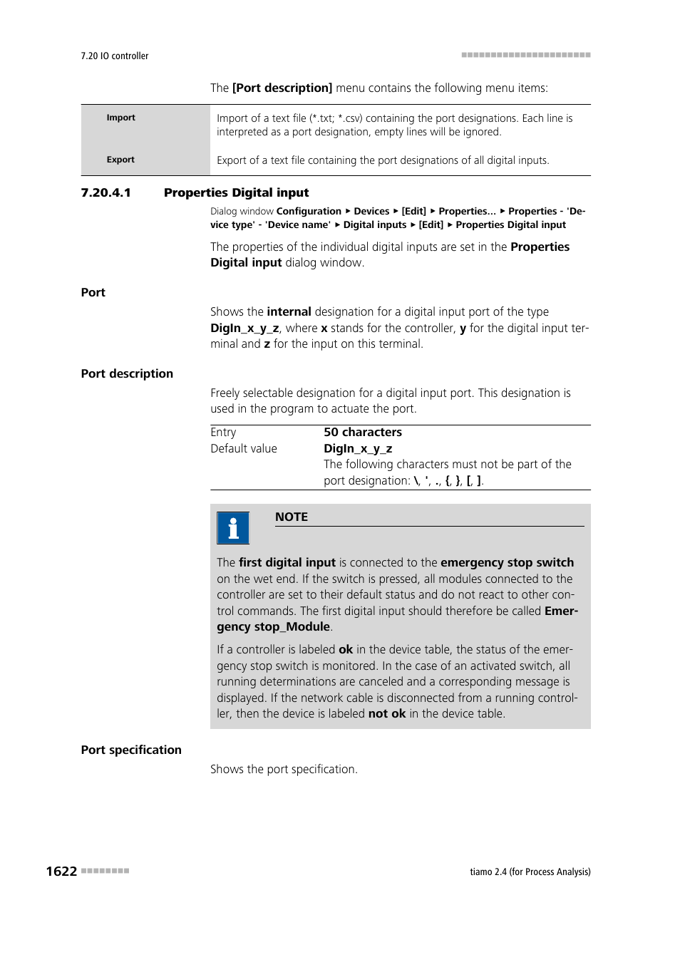 1 properties digital input | Metrohm tiamo 2.4 (process analysis) User Manual | Page 1638 / 1809