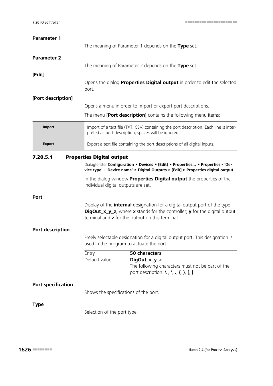 1 properties digital output | Metrohm tiamo 2.4 (process analysis) User Manual | Page 1642 / 1809