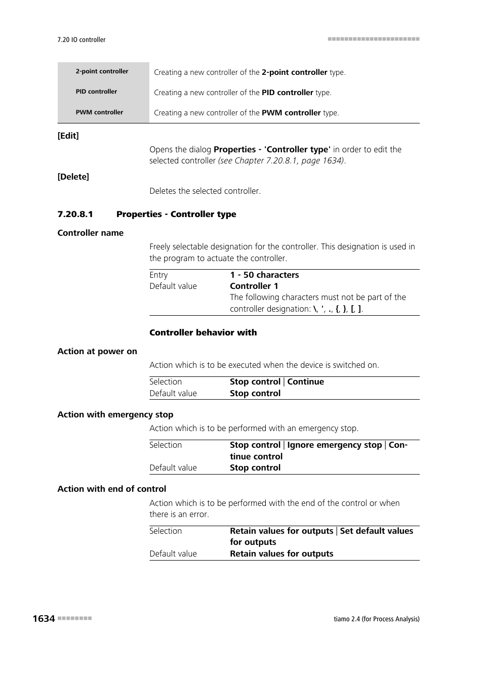 1 properties - controller type | Metrohm tiamo 2.4 (process analysis) User Manual | Page 1650 / 1809