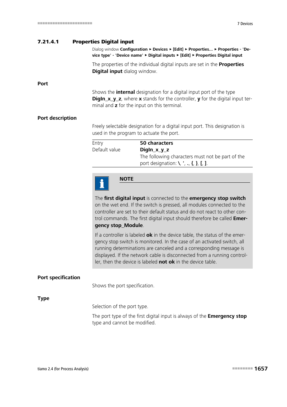 1 properties digital input | Metrohm tiamo 2.4 (process analysis) User Manual | Page 1673 / 1809