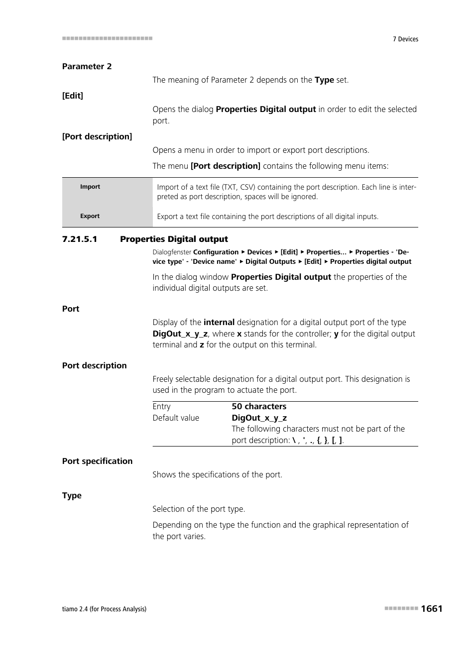 1 properties digital output | Metrohm tiamo 2.4 (process analysis) User Manual | Page 1677 / 1809