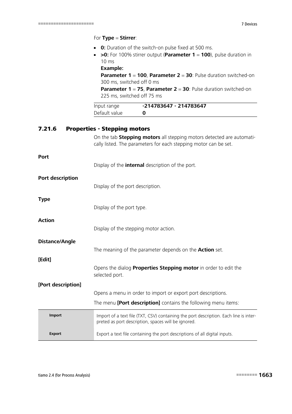 6 properties - stepping motors, Properties - stepping motors 3 | Metrohm tiamo 2.4 (process analysis) User Manual | Page 1679 / 1809