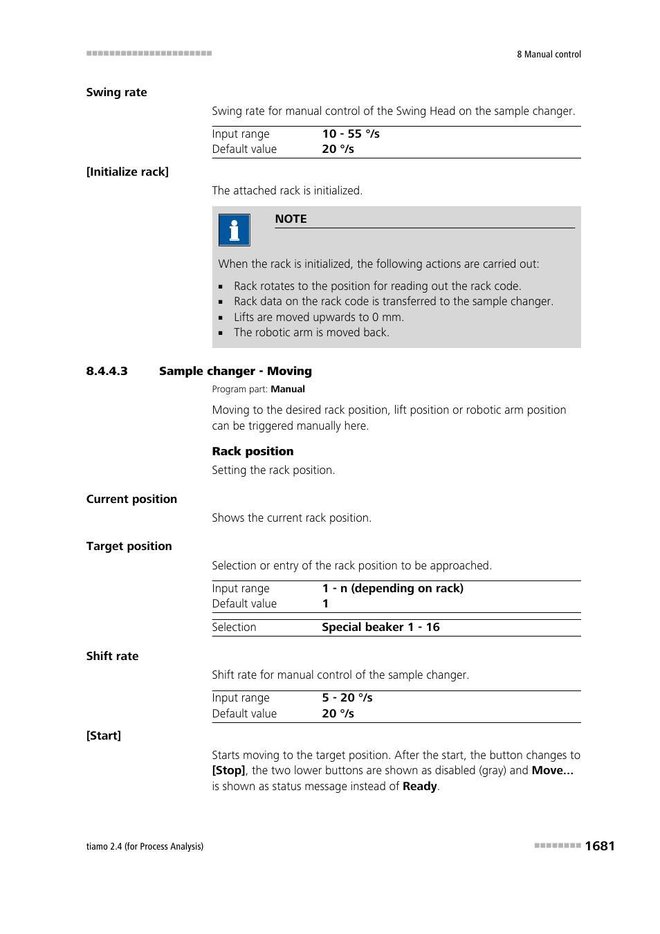 3 sample changer - moving, Move | Metrohm tiamo 2.4 (process analysis) User Manual | Page 1697 / 1809