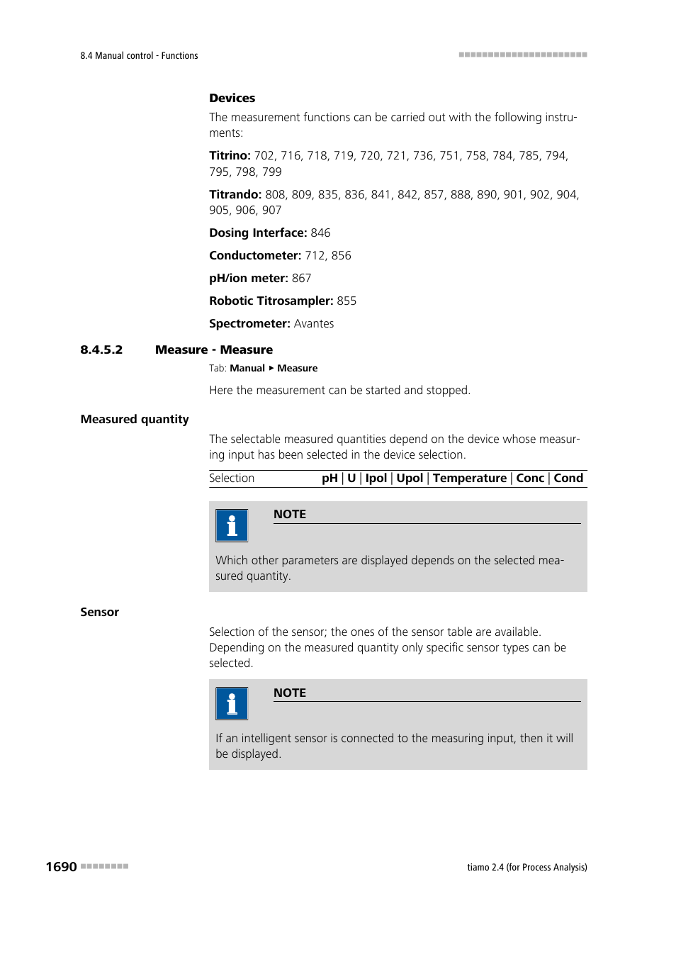2 measure - measure | Metrohm tiamo 2.4 (process analysis) User Manual | Page 1706 / 1809