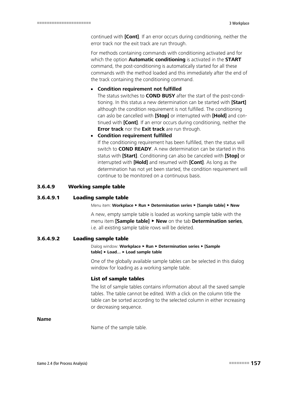 9 working sample table, 1 loading sample table, 2 loading sample table | Load sample table | Metrohm tiamo 2.4 (process analysis) User Manual | Page 173 / 1809