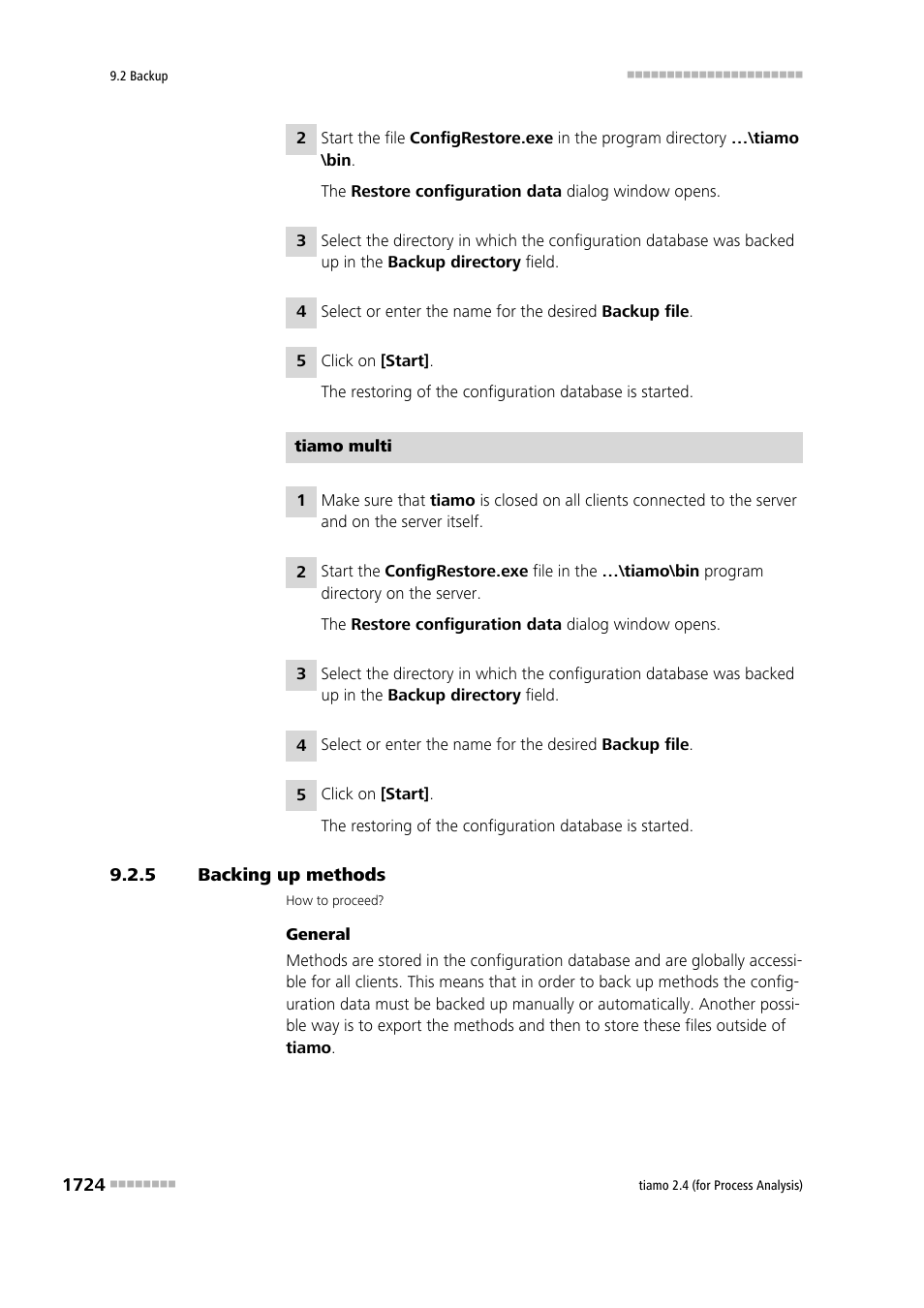 5 backing up methods, Backing up methods 4 | Metrohm tiamo 2.4 (process analysis) User Manual | Page 1740 / 1809